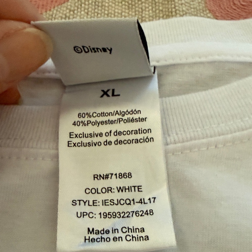 Disney Minnie Mouse White Tee with Floral Accents - Picture 3 of 4